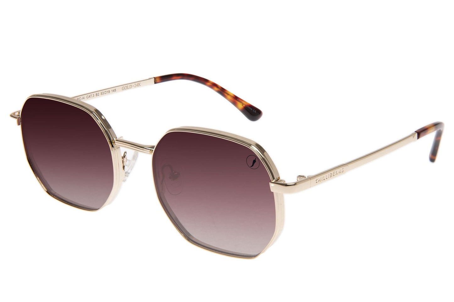 Gold Round Sunglasses