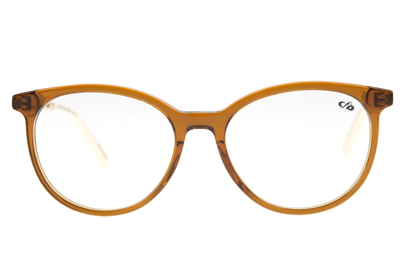 Acetate Round Golden Brown Optical Glasses - Chilli Beans Australia